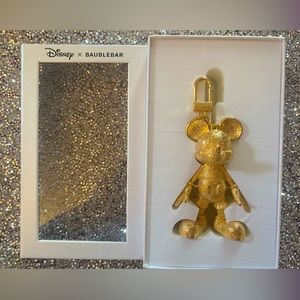 Disney BAUBLEBAR X Mickey Mouse Gold Tone Key Chain / Bag Charm